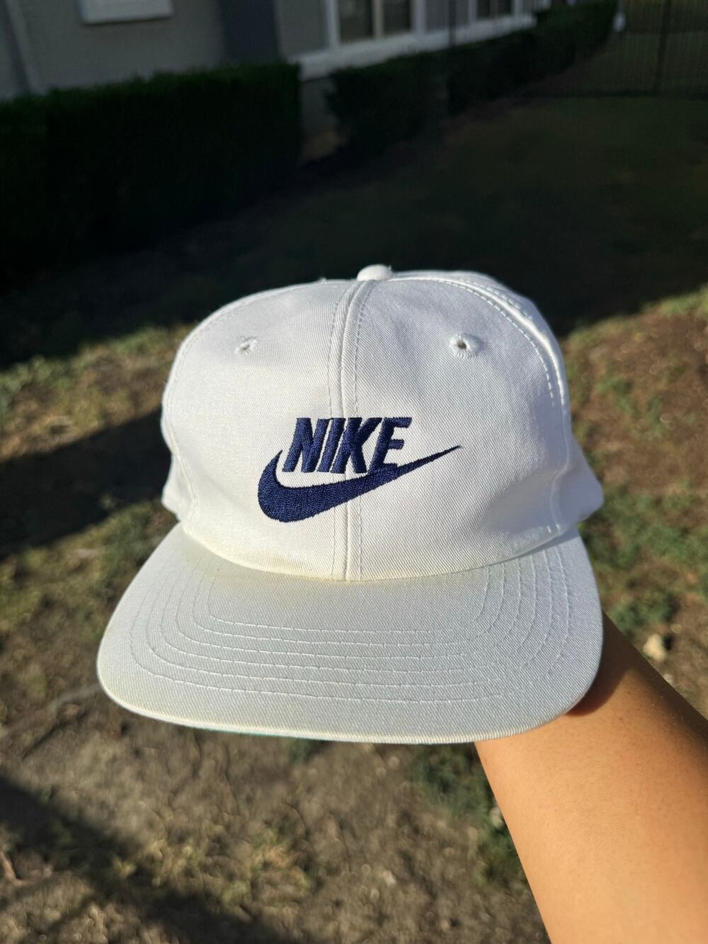 Vintage 80s/ 90s Nike Swoosh Logo Graphic Snapback Hat Made in USA Rare
